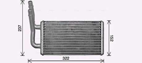 AVA FORD Радіатор системи опалення TRANSIT 06-, TRANSIT TOURNEO 06- AVA COOLING FD6661