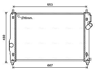 AVA CHEVROLET Радіатор охолодження двиг. AVEO / KALOS 1.2 08- AVA COOLING CT2064