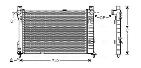 AVA DB Радіатор охолодження двиг. W203, S203 AVA COOLING MS2338