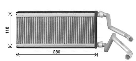 AVA MAZDA Радіатор опалення RX-8 1.3 03- AVA COOLING MZ6298