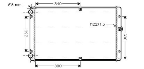 AVA VW Радіатор охолодження двиг. T4 AVA COOLING VNA2245