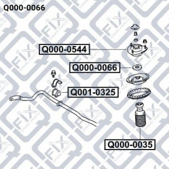 Подшипник опоры переднего амортизатора Q-fix Q000-0066 (фото 1)