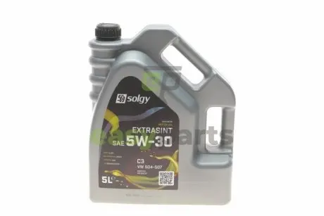 Олива 5W30 EXTRASINT C3 VW 504.00/507.00 (5L) (API SN/CF/BMW LL-04/MB 229.51/PORSCHE C30) Solgy 504022
