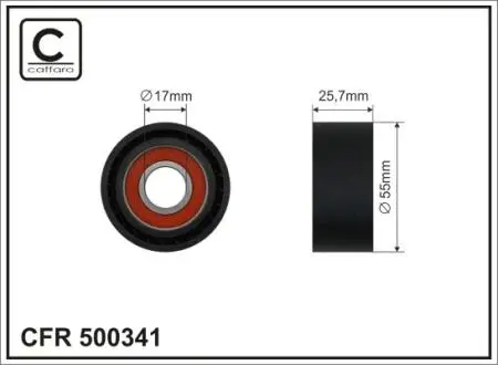 Ролик натяжителя 55x25,7x17 CAFFARO 500341