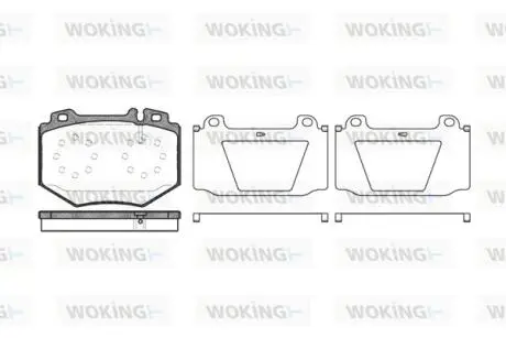Тормозные колодки дисковые WOKING P1165300