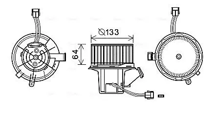Вентилятор обігрівача салону MB C204 E212 AVA COOLING MS8640