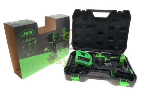 Гайкокрут акумуляторний 1/2" 550 Нм 20V 4Ah (АКБ і зарядн. пристрій) JBM 60046C