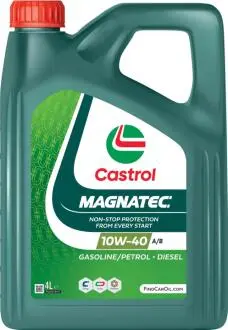 Масло ДВС 10W-40 MAGNATEC API SP, ACEA A/B, VW 501 01/505 00, 4л,п/синт. CASTROL 15F7CE