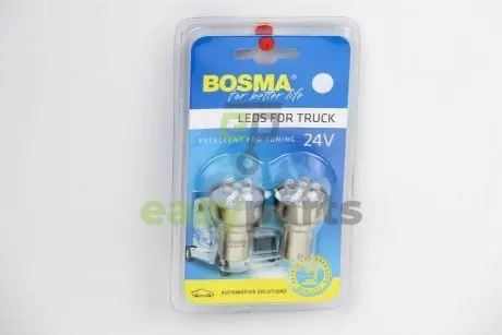 Автолампа BA15S LED 24V 5XSTANDARD LED WHITE (2 шт). BOSMA 7255