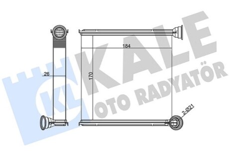 Радиатор отопителя Audi A3 - Seat Leon, Leon Sc, Leon St - Skoda Octavia (KALE OTO RADYATOR 346265