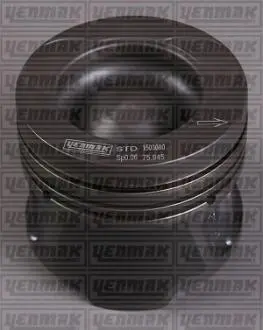 Поршень с кольцами і пальцем (размер отв. 76,50 / +0.50) RENAULT Kangoo, Megane, 1.5 dCi 08-, (4 цл.) (K9K 837/846 Euro5 95-110PS / OM607.951 OM607 DE 15…) Yenmak 31-04185-050