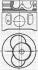 Поршень с кольцами і пальцем (размер отв. 81.51 / +0.5) VW T4 2.5TDI (1-й, 2-й цил. !!!) (ACV / AGX / AHD / AJT / AXG / APA / ANJ / AUF / AH…) Yenmak 31-04308-050 (фото 1)