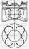 Поршень с кольцами і пальцем (размер отв. 84.475 / +0.5) OPEL VECTRA 2.0 DI (4цл.) (X2.0 DTL / Y2.0DTL Turbocharged Intercooled 82PS) Yenmak 31-04201-050 (фото 1)