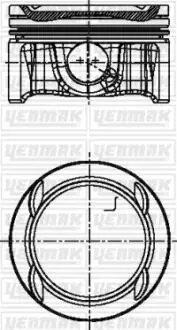 Поршень с кольцами і пальцем (размер отв. 72.50/STD) OPEL Astra J, Corsa, Insignia A, 1.4 09- (A 14 NET TURBO ECOTEC) Yenmak 31-04195-000