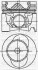 Поршень с кольцами і пальцем (размер отв. 81.01/STD) VW LT 2.5TDI -06 (AVR Turbo VGT, Inter cool 109PS) Yenmak 31-04338-000 (фото 1)