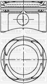 Поршень с кольцами і пальцем (размер отв. 70.8 / STD) FIAT Bravo 1.2 (4цл) (188 A5.000 80PS) Yenmak 31-04287-000 (фото 1)