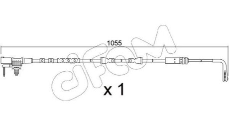 LAND ROVER Датчик зносу гал. колодок (перед) RANGE ROVER EVOQUE 1.5 20-, 2.0 18- CIFAM SU.391