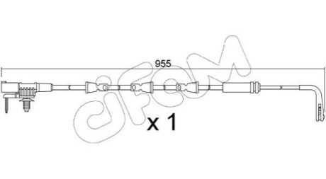 JAGUAR Датчик зносу гал. колодок (перед.) I-PACE (X590) 18- CIFAM SU.396 (фото 1)
