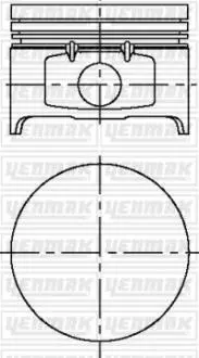 Поршень с кольцами і пальцем (размер отв. 80 / +0.5) (K7J) Yenmak 31-04169-050