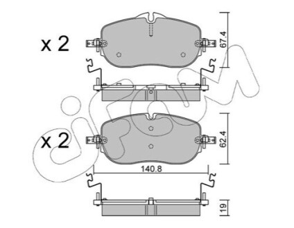 DB Колодки гальмівні передні W206, S206 CIFAM 822-1355-0