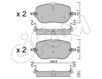 DB Колодки гальмівні передні W206, S206 CIFAM 822-1356-0