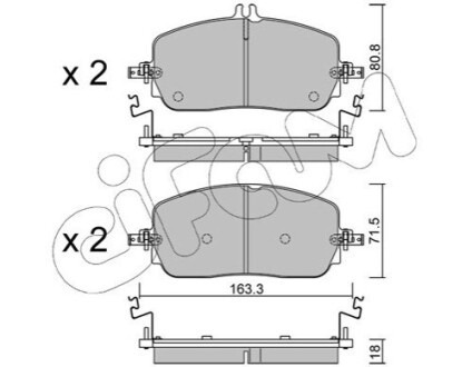 DB Колодки гальмівні передні W206, S206 CIFAM 822-1357-0