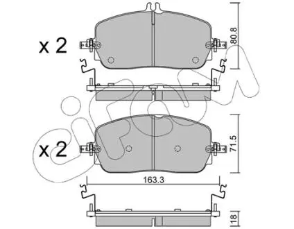 DB Колодки гальмівні передні W206, S206 CIFAM 822-1357-0