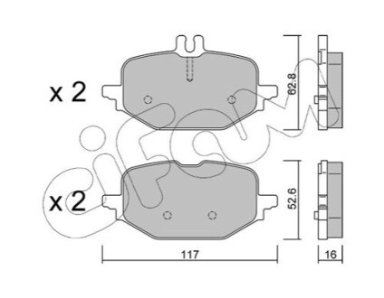 DB Колодки гальмівні задні W206, S206 CIFAM 822-1359-0