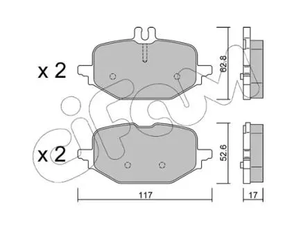 DB Колодки гальмівні задні W206, S206 CIFAM 822-1359-1