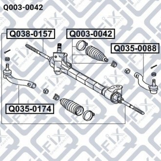 Пильник рульової рейки Q-fix Q003-0042