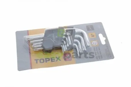 Набір ключів Г-под. Torx з отвором T10-T50 (Pentalobe) Topex 35D950