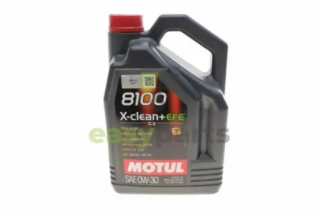 Олива 0W30 8100 X-clean+EFE (5L) (LL-04/VW 504 00/507 00/MB 229,52/Porsche C30) (111678) MOTUL 853951