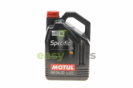 Олива 0W20 Specific 17 FE (5L) (ACEA C5) (109950) MOTUL 102406