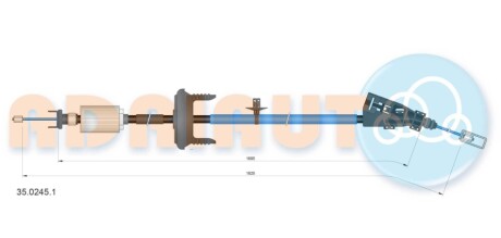 PEUGEOT Трос ручного гальма (електричн) 5008 1.2-2.0 09- ADRIAUTO 35.0245.1 (фото 1)