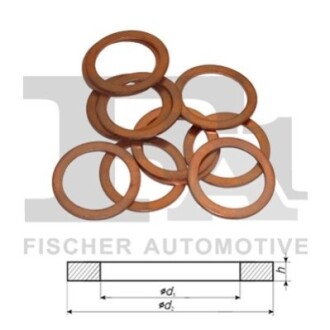 FISCHER Ущільнювальне кільце (шайба мідна) 7,3*15*1 мм Fischer Automotive One (FA1) 190.520.010