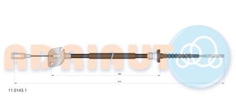 FIAT Трос зчеплення SEICENTO / 600 1.1 98-10 ADRIAUTO 11.0143.1