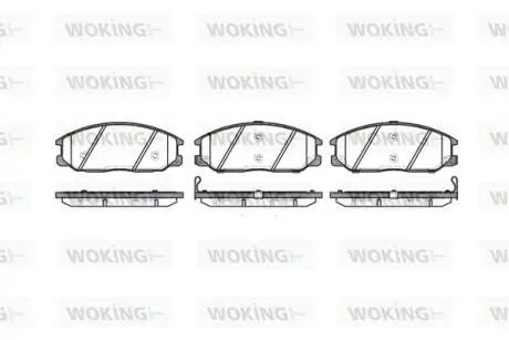 Колодки тормозные диск. перед. (Remsa) Ssang Yong Rexton I, Action I, Kyr WOKING P671312