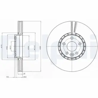 Тормозной диск Delphi BG9085