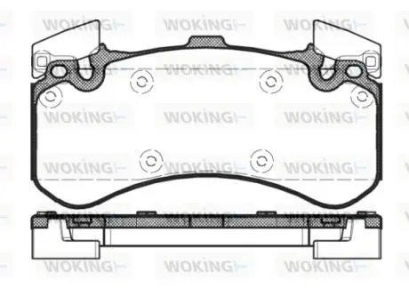 Колодки гальмівний диск. перед. (Remsa) Audi A4 A5 A6 A7 A8 17> WOKING P1563300