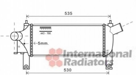 Интеркулер NISSAN NAVARA (2005) 2.5 DCI (выр-во) Van Wezel 13004339