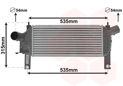 Интеркулер NISSAN NAVARA (2005) 2.5 DCI (выр-во) Van Wezel 13004339