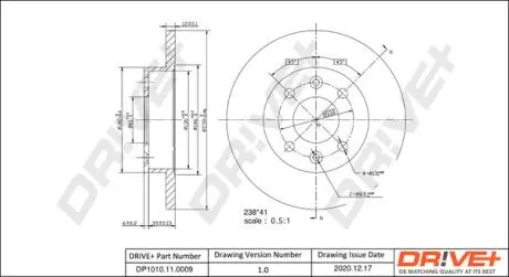 Drive+ - Гальмівний диск DR!VE+ DP1010.11.0009