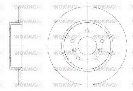 Диск тормозной задний (кратно 2) (Remsa) Nissan Qashqai II / Renault Kadja WOKING D6158200