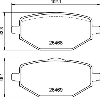 Гальмівні колодки дискові BREMBO P68 076