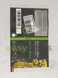 Фото олива 5W30 MB229.52 (60L) MERCEDES-BENZ 000989330916ABDE Олива 5W30 MB229.52 (60L) MERCEDES-BENZ 000989330916ABDE