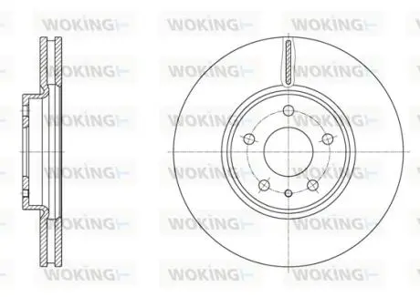 Фото диск гальмівний передній (кратно 2) (Remsa) Ford Mondeo V 1.0 1.5 2.0EcoBoo WOKING D6160510 Диск гальмівний передній (кратно 2) (Remsa) Ford Mondeo V 1.0 1.5 2.0EcoBoo WOKING D6160510