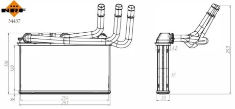 Радіатор обігріву салона NRF 54437