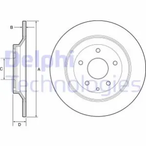 MAZDA гальмівний диск задн.CX-5 11- Delphi BG4567C