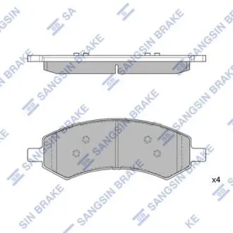 Гальмівні колодки кт. Hi-Q (SANGSIN) SP1785