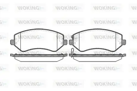 Колодки тормозные WOKING P9073.02